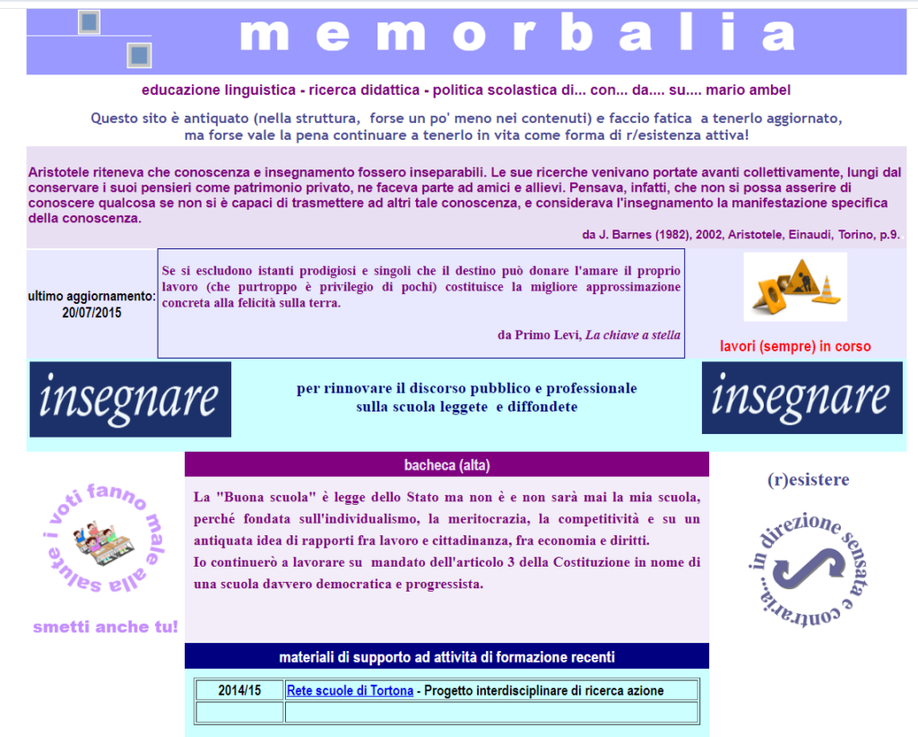 L'home di memorbalia ai tempi dell Buona Suola ...